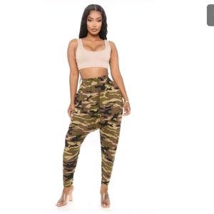 Fashion Nova Drop It Hot Camo Super Slouchy Pants